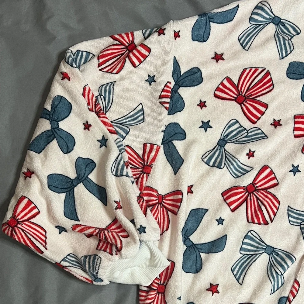 Towel Bathing Suit Cover up Throwzy Patriotic Bow Swim - Picture 5 of 7